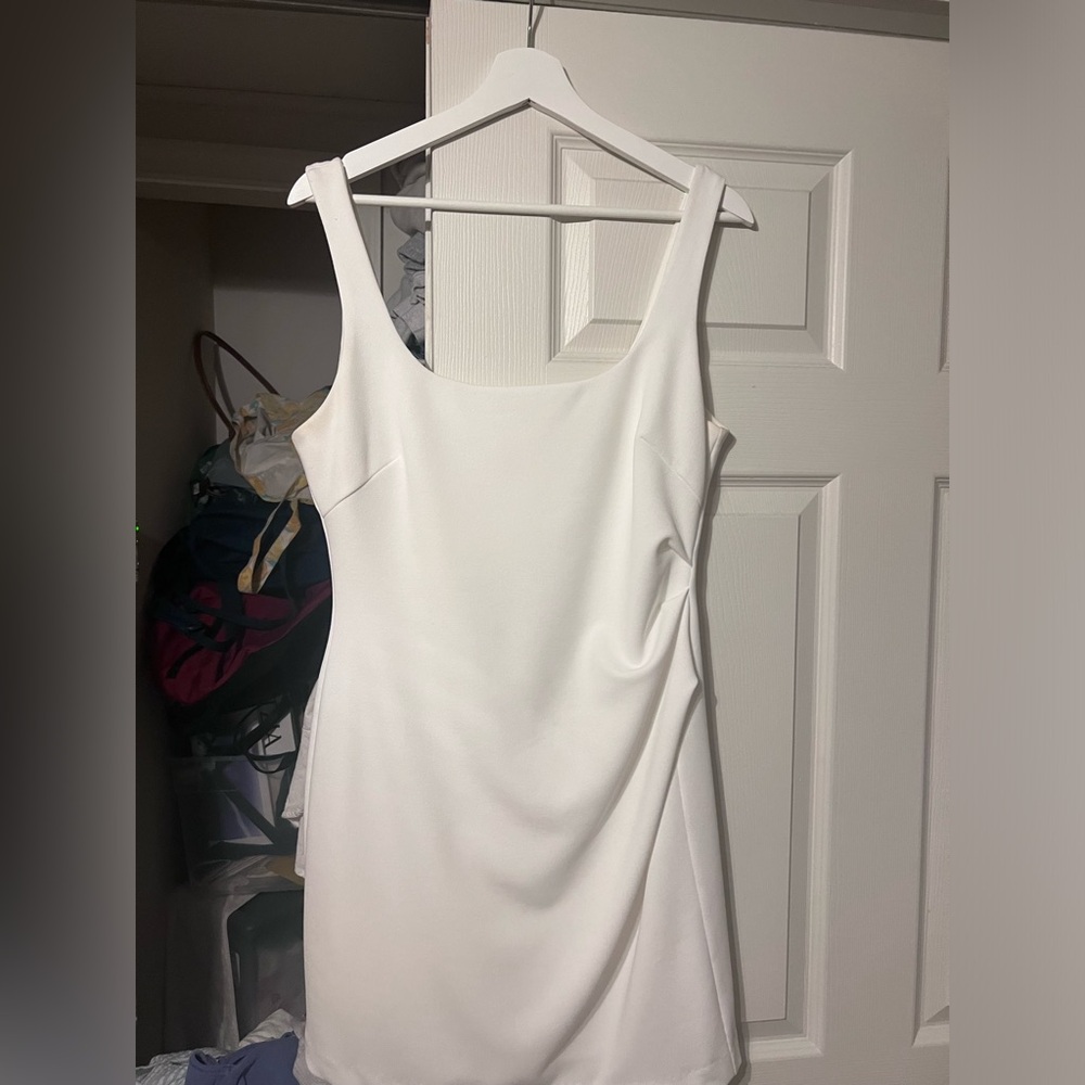 white mini dress